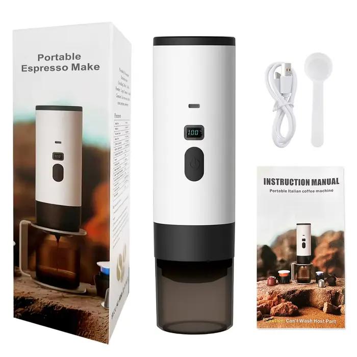 Machine à café Portable sans fil 3 en 1, pour capsules moulues/Nespresso/DolceGusto, 15 bars, 7800mA