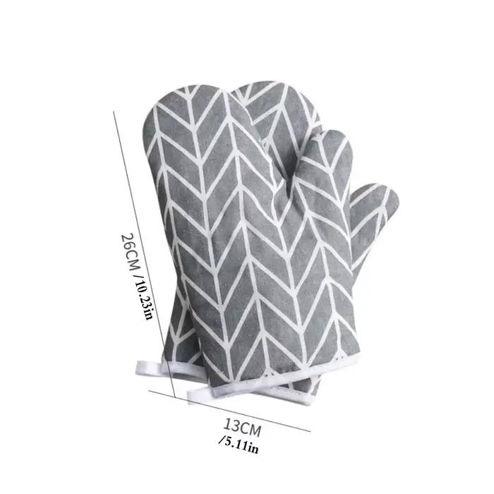 Gants de cuisson pour four, mitaines de four à micro-ondes, gants en lin résistants aux hautes tempé