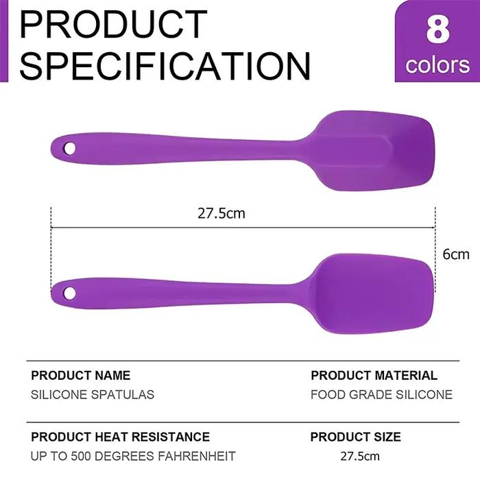 LMETJMA 28cm spatules en Silicone cuillère résistante à la chaleur spatule cuillère antiadhésive gra