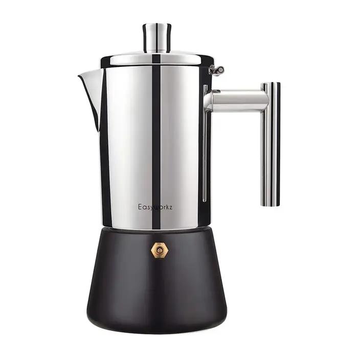 Easyworkz Diego cuisinière Machine à expresso en acier inoxydable Machine à café italienne Machine à
