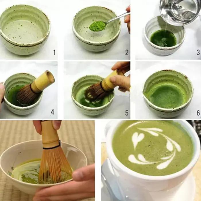 Fouet à matcha Chasen en bambou jaune traditionnel pour cérémonie de thé et occasions spéciales
