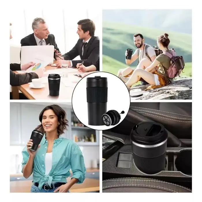 Presse française portable en acier inoxydable avec tasse isolée pour café et thé voyage randonnée camping occasions spéciales