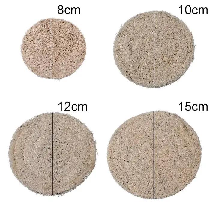 Tapis multifonctionnel en loofah pour tasse à thé et théière, double face naturelle, isolation thermique, pour amoureux du thé et design moderne