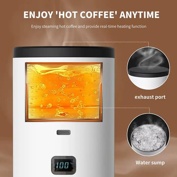 Cafetière portable 3-en-1 longue durée 7800 mAh