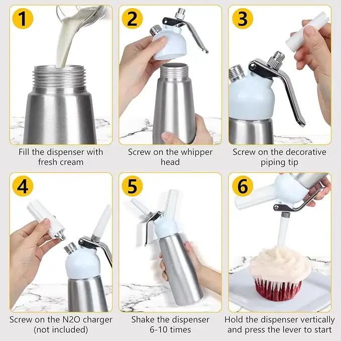 Distributeur de pistolet à crème fouettée de 1000ml