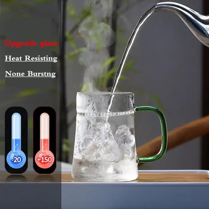 Tasse à thé en verre à degré de chaleur avec filtre