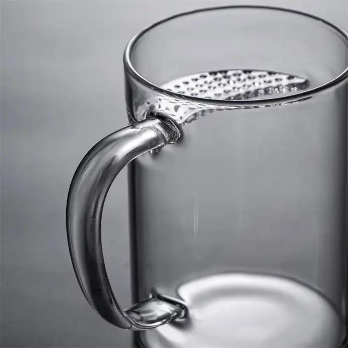 Tasse à thé vert en verre résistant à la chaleur tasse à thé Puer avec filtre pour la maison occasionnelle entre amis et occasions spéciales