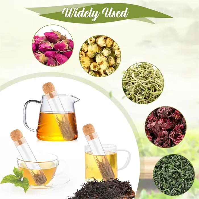 Infuseur à thé en verre avec couvercle en liège