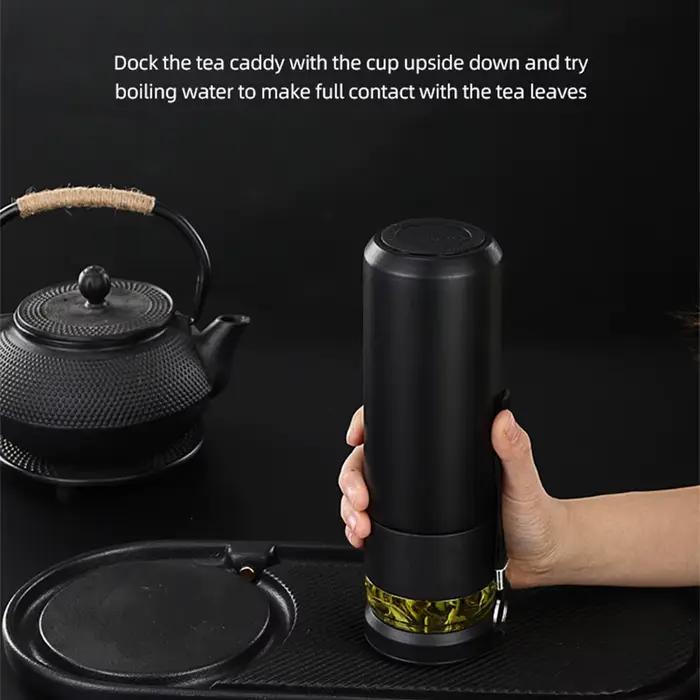 Infuseur à thé de 500ml acier inoxydable avec compartiment à thé indépendant pour hommes voyageurs et professionnels