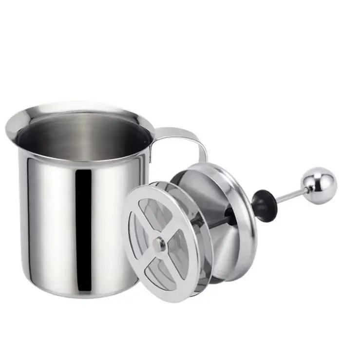 Mousseur à lait Balashov en acier inoxydable 400ML pour cappuccino et café latte professionnellement préparés à la maison occasions spéciales