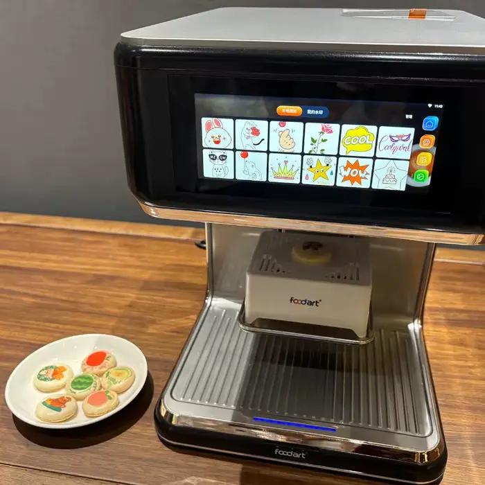 Imprimante alimentaire commerciale pour décorations de café, gâteaux, macarons, pain et chocolat haute qualité rapide et personnalisée