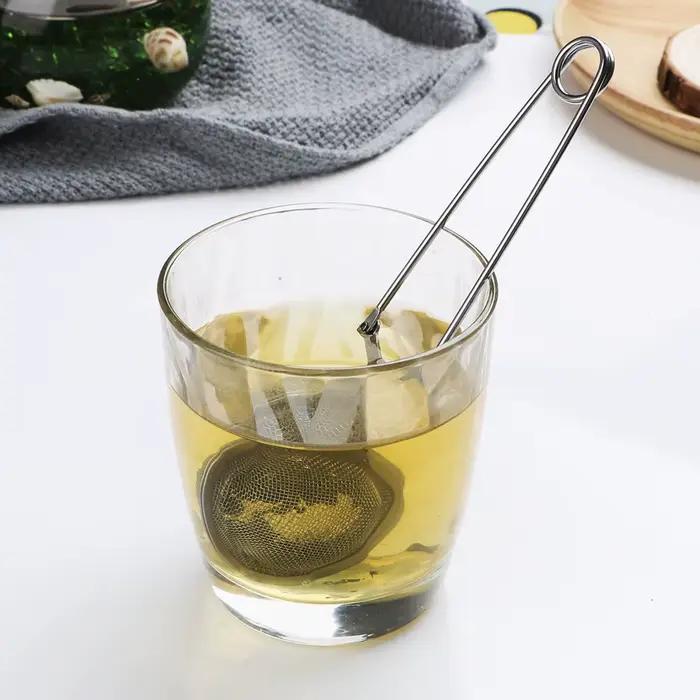 HILIFE Gadget de cuisine sphère maille passoire à thé café herbe épices filtre diffuseur infuseur à thé poignée en acier inoxydable boule de thé