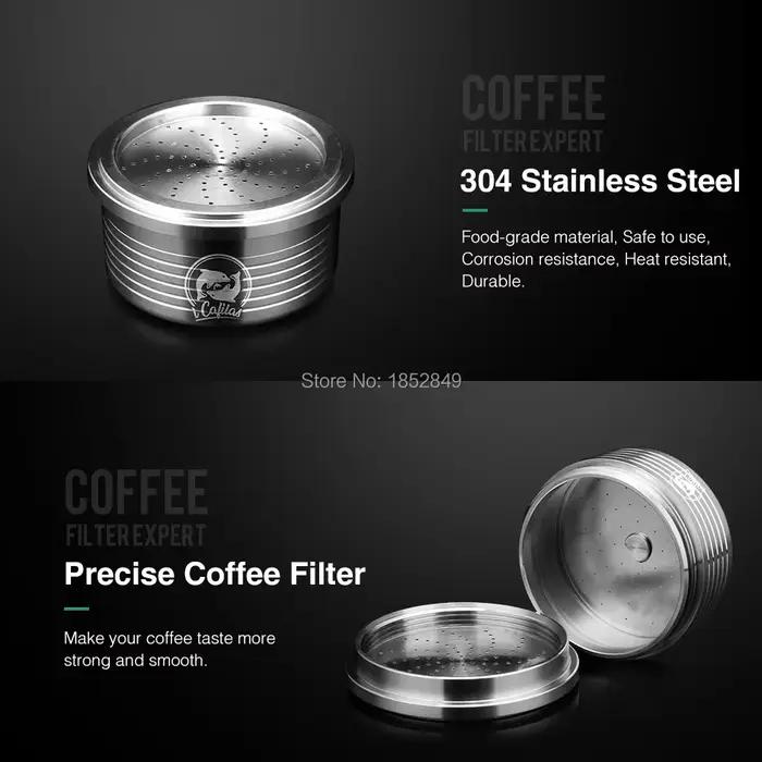 Capsules de café réutilisables en acier inoxydable