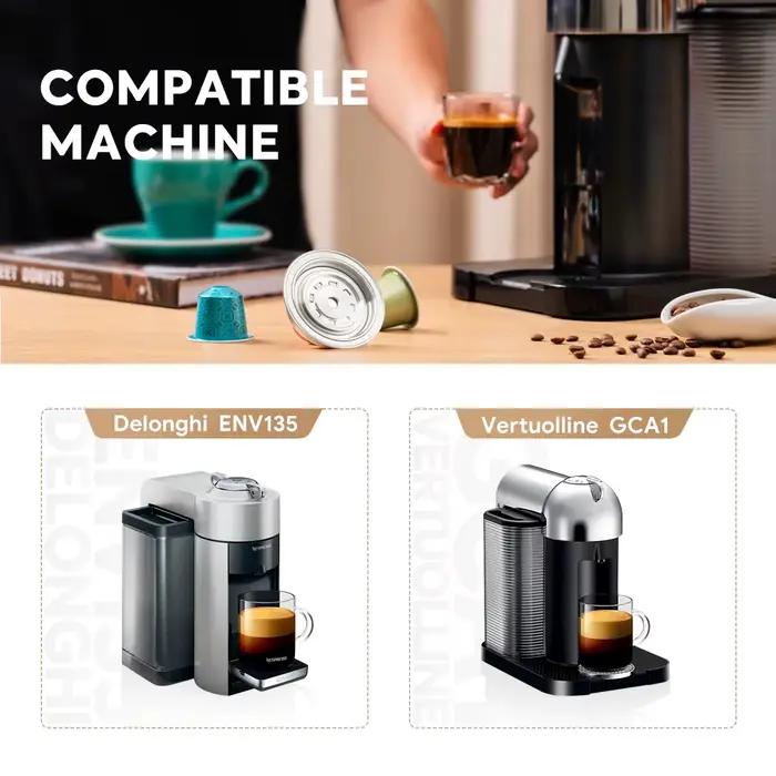 Adaptateur de capsules réutilisables iCafilas pour Machine Vertuo Next Pop