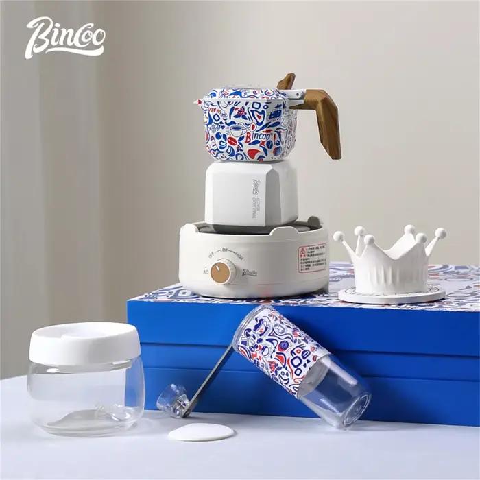 BINCOO Double Valve Moka Pot carré cafetière expresso