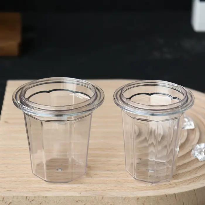 Tasse doseuse RVRQWQ en plastique transparent pour visualiser la qualité de la mouture de café blanc ou clair pour amateurs de café et professionnels
