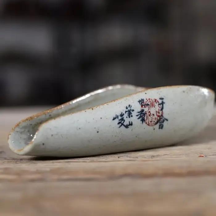 Cuillère à thé de calligraphie chinoise Vintage