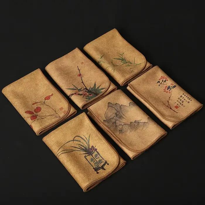 Serviette à thé peinte
