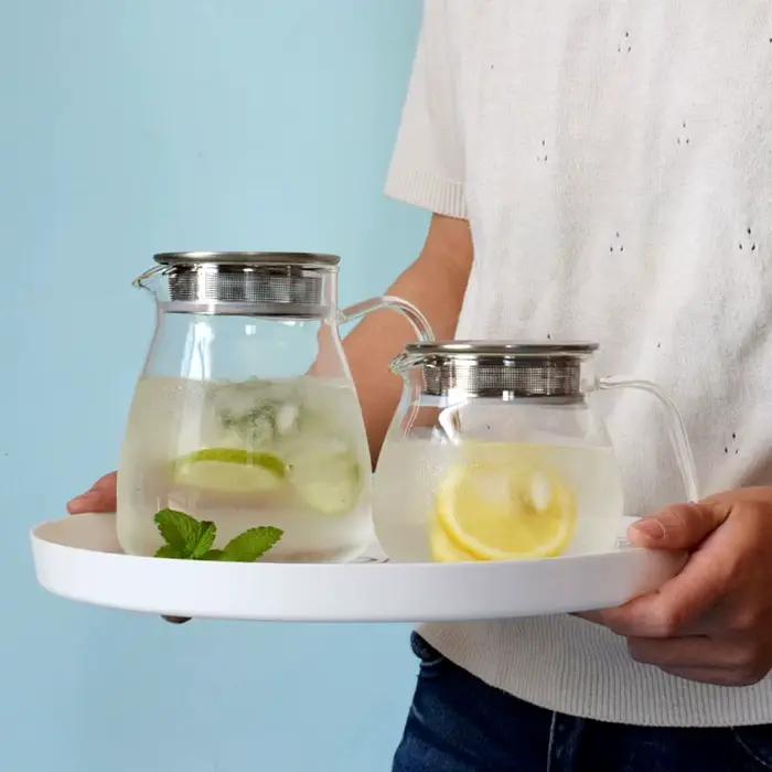Théière en verre épais avec filtre en acier inoxydable pour thé vert et café, résistante à la chaleur, pour usage domestique et bureau, idéale comme cadeau de déménagement