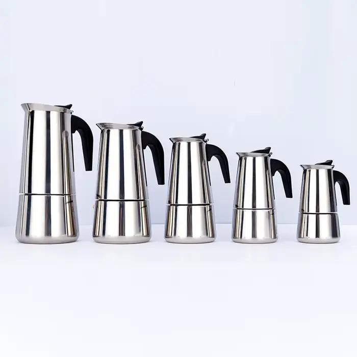 Cafetiere Moka Italienne Acier Inoxydable Tasses 2 4 6 9 12 Compatible Induction Gaz Electrique Cuisine Bureau Occasions Spéciales