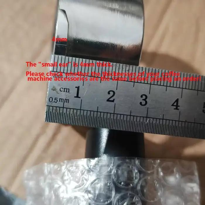 Porte-filtre à café sans fond en alliage d'aluminium pour expresso 51 mm argent gris noir adaptable à vos machines de cuisine