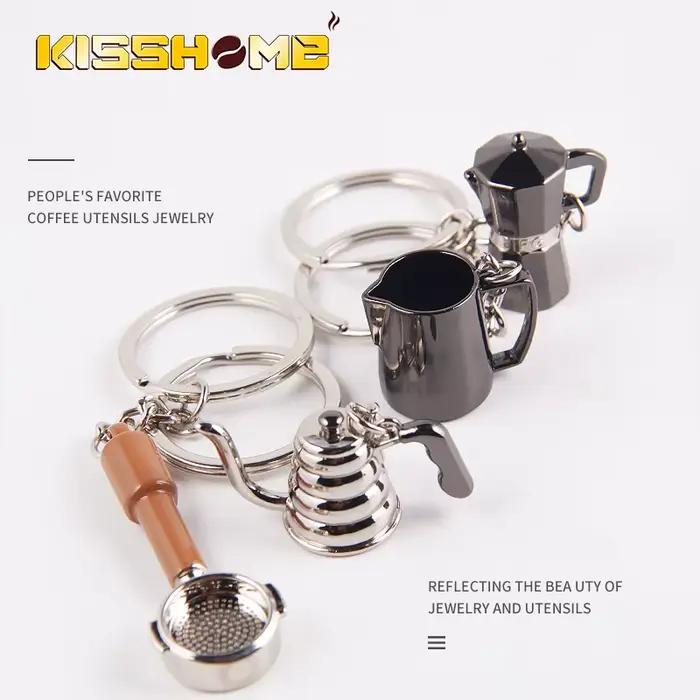 Ensemble de porte-clés mini décorations café kisshome design original pour amateurs de café et occasions spéciales