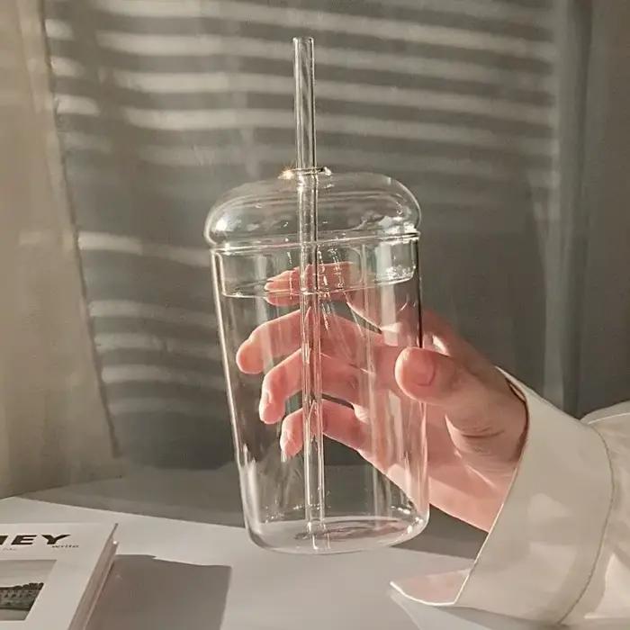 Tasse à café glacée en verre Transparent de 450ML