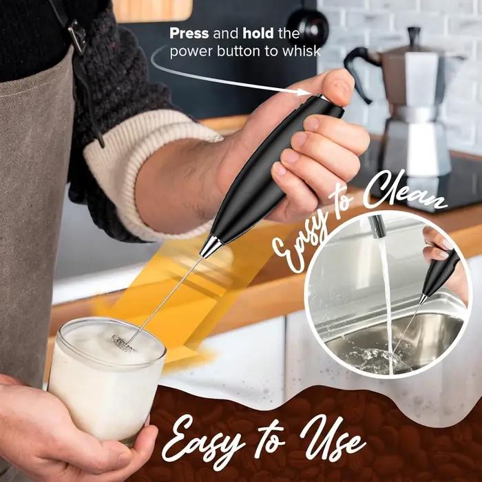 ONEKA mousseur à lait fabricant de mousse à main pour Latte Mini fouet café Cappuccino Frappe Matcha mélangeur de boissons au chocolat chaud