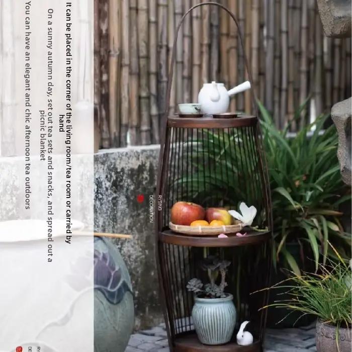 Organisateur de service à thé de Style Wabi-Sabi