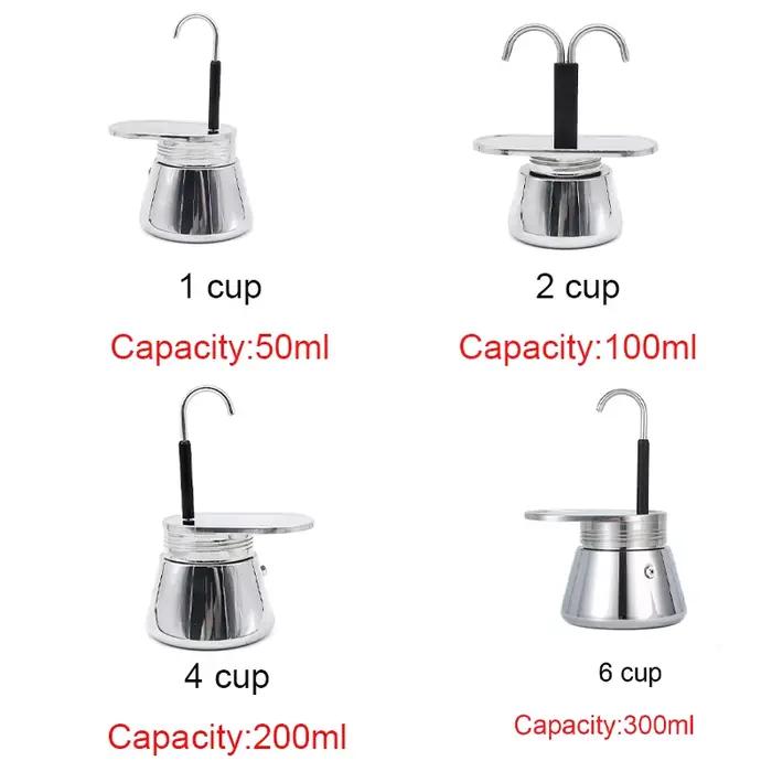 Cafetière Italienne en Acier Inoxydable 100