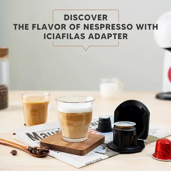 Adaptateur pour Machine à café Dolce Gusto avec capsule Nespresso originale/ajouter la poudre