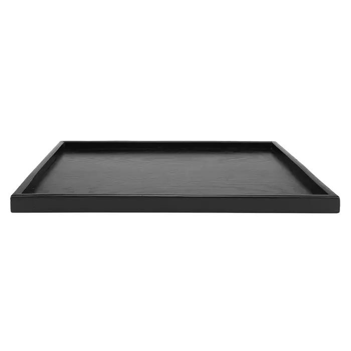 Plateau à thé en bois noir