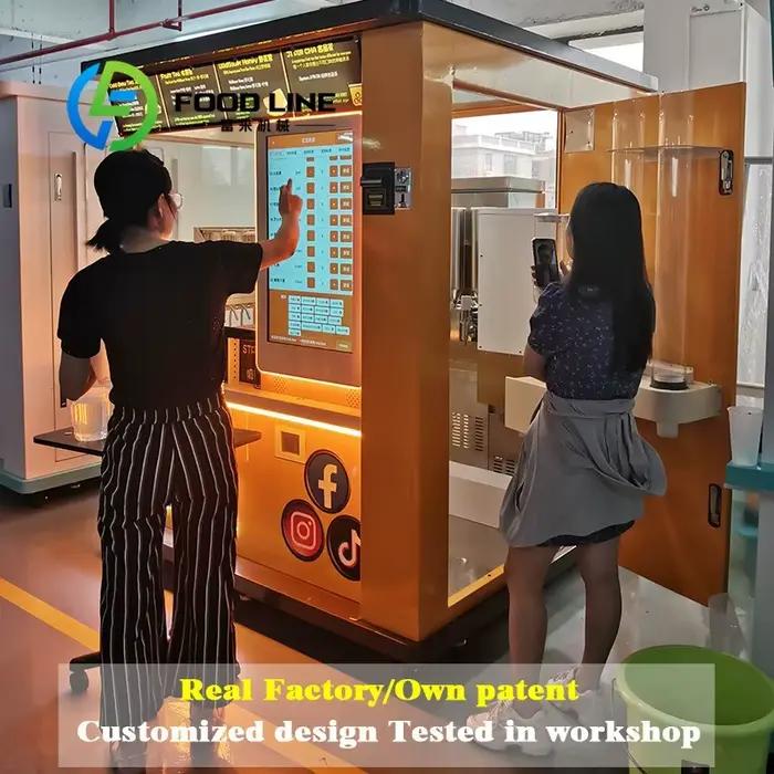 Distributeur automatique de boba en gros machine à thé aux bulles entièrement automatique bras robotique cobot robot à thé meilleur choix pour professionnels et amateurs occaions spéciales