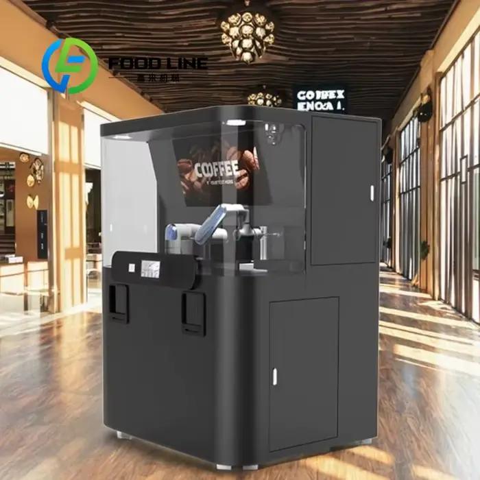 Machine à café robotisée entièrement automatique avec bras robotisé pour la création d'art latte DIY