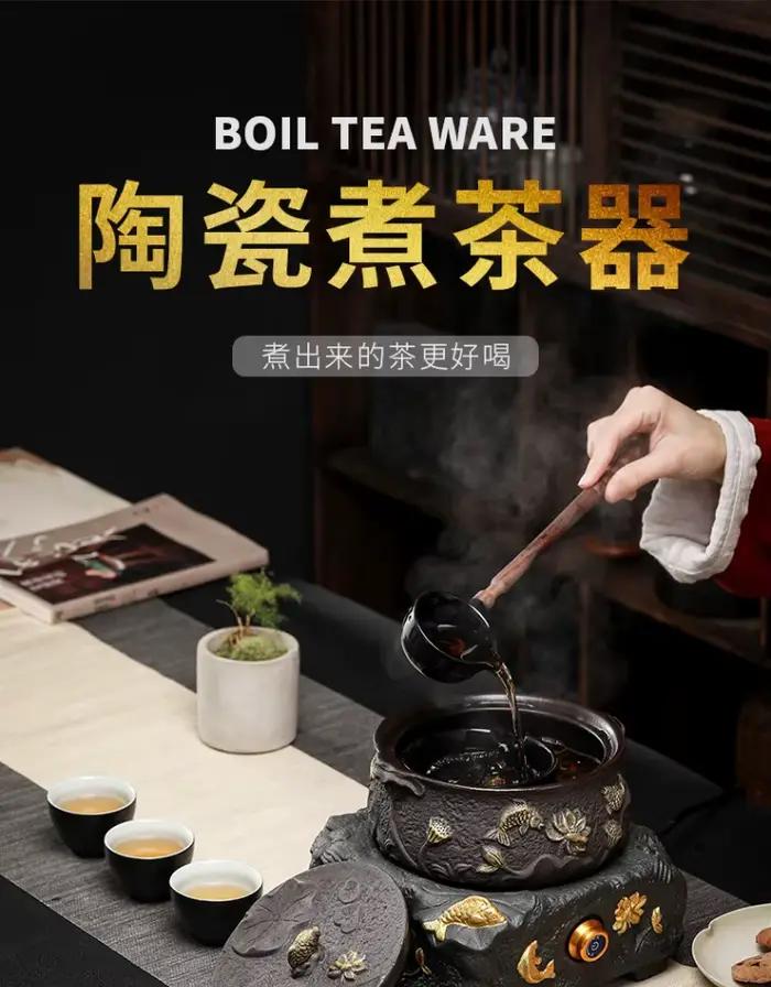 Théière en poterie style chinois pour brassage de thé rétro élégante pour maison bureau et célébrations d'anniversaire