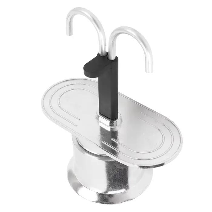 Cafetière italienne en alliage d'aluminium à double tête pour la maison