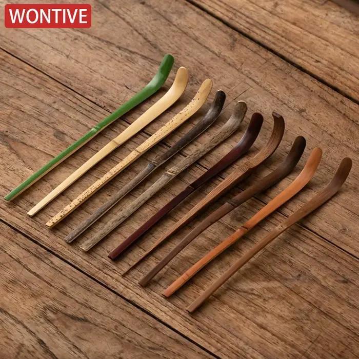 Cuillère à thé chinoise Chashaku traditionnelle à Long manche