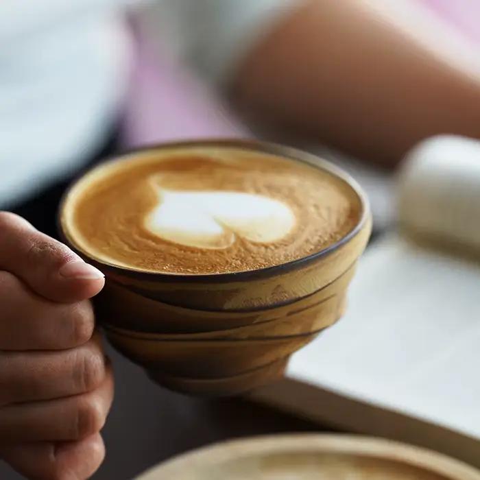 Tasse à café vintage en bambou