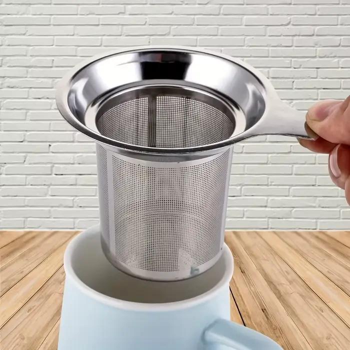 Passoire à thé en acier inoxydable gris clair pour infusion fluide et sans résidus usage quotidien et cérémonies de thé occasions spéciales