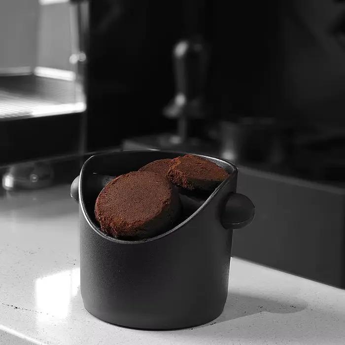 Boîte à café absorbant les chocs avec bac à expresso antidérapant pour marc de café, barre de frappe amovible et poubelle de broyage de café élégante pour la cuisine occasions spéciales
