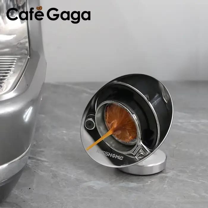 Miroir d'extraction espresso shot mirror acier inoxydable réglable pour barista porte filtre sans fond occasions spéciales caféinées
