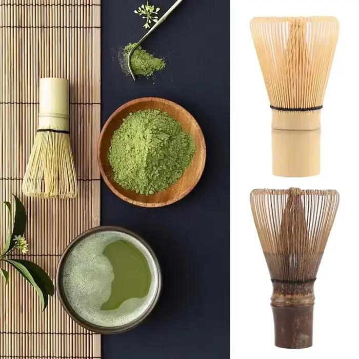 Cérémonie japonaise bambou Matcha pratique poudre fouet café vert thé brosse Chasen outil broyeur brosses thé accessoires