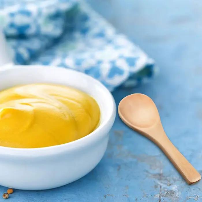Cuillère à thé au miel en bambou pour confiture sel sucre crème glacée condiments occasionnelle utilisation vaisselle élégante naturelle durable