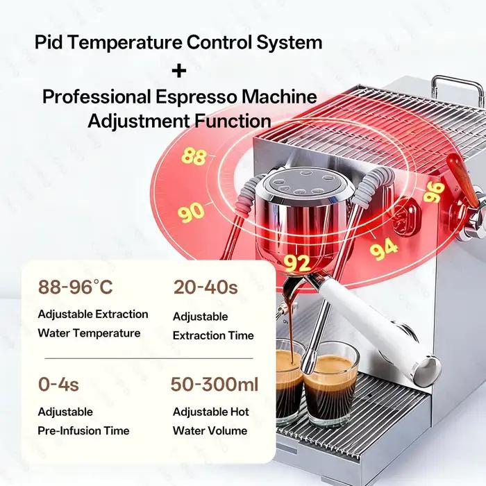 Machine à expresso CAFOVO E120 espresso robuste avec écran OLED pour barista occasions spéciales et quotidienne