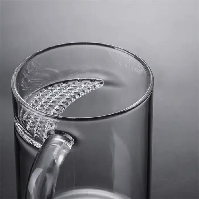 Tasse à thé vert en verre résistant à la chaleur tasse à thé Puer avec filtre pour la maison occasionnelle entre amis et occasions spéciales