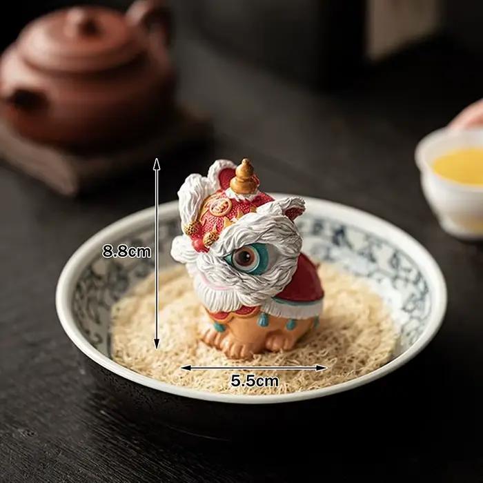 Animal de Thé Danse du Lion Changeant de Couleur Poupée Porte-Bonheur Décoration Table à Thé Occasions Spéciales Cérémonie Thé