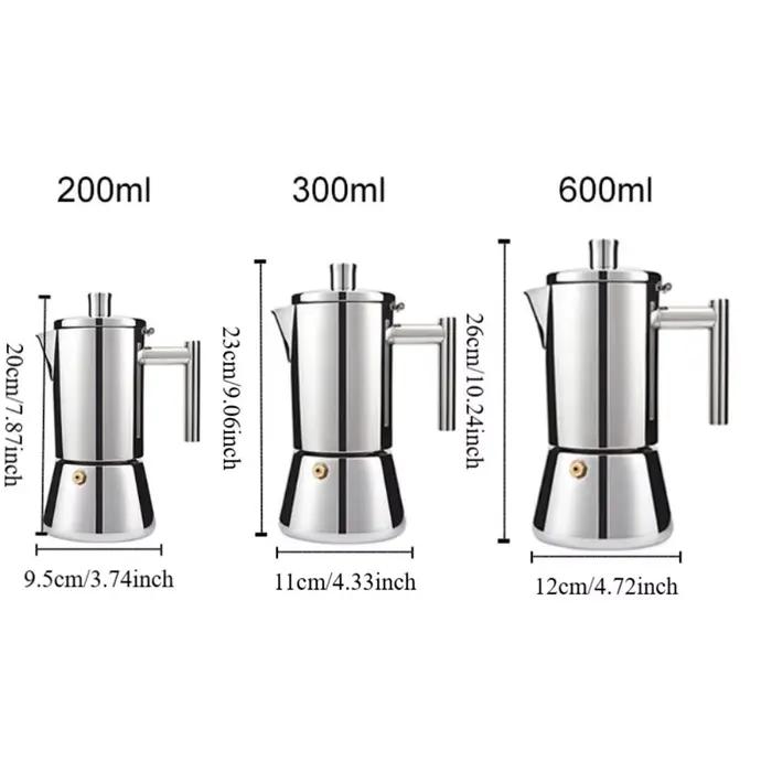 Cafetière italienne en acier inoxydable