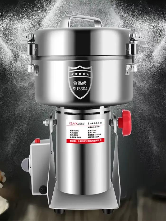 110 V/220 V 2500g poudre Machine broyeur maison commerciale herbes médicinales céréales épices grains divers farine