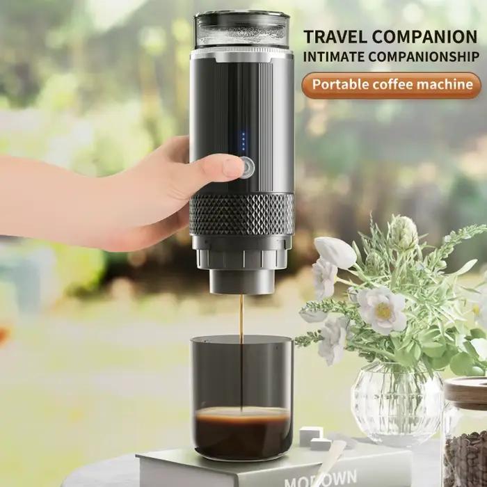 Machine à café portable électrolique à capsules et café en poudre facile à utiliser et à entretenir pour voyages et occasions quotidiennes