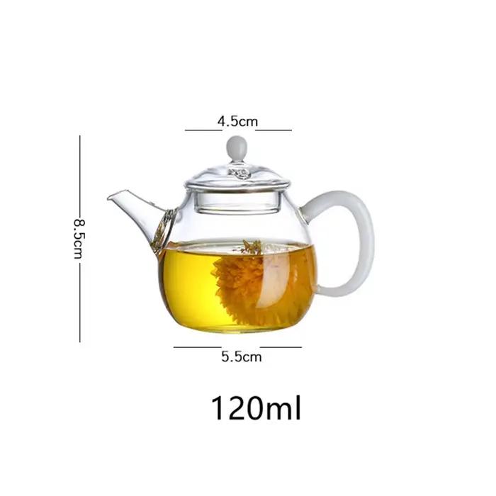 Petite théière en verre de 120ml avec filtre